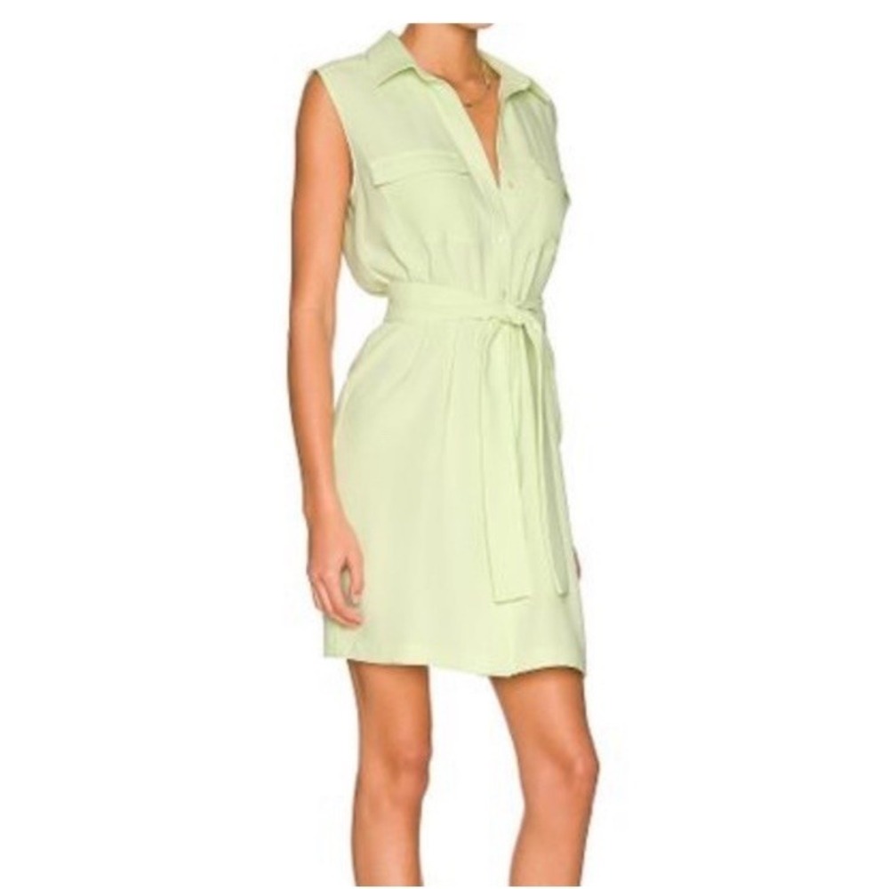 Amanda Uprichard Edith Mini Dress in Cucumber No Belt Size Medium Vacay